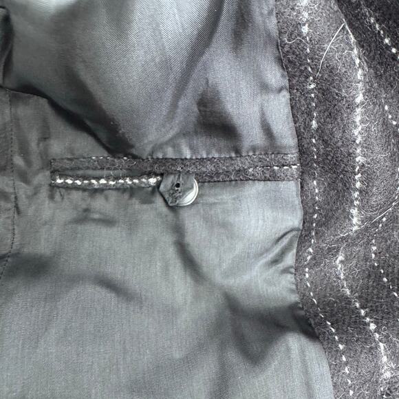 Dagmar 100% Wool Pinstripe Blazer Size 32 Double Breasted Black Career Jacket - Picture 6 of 8